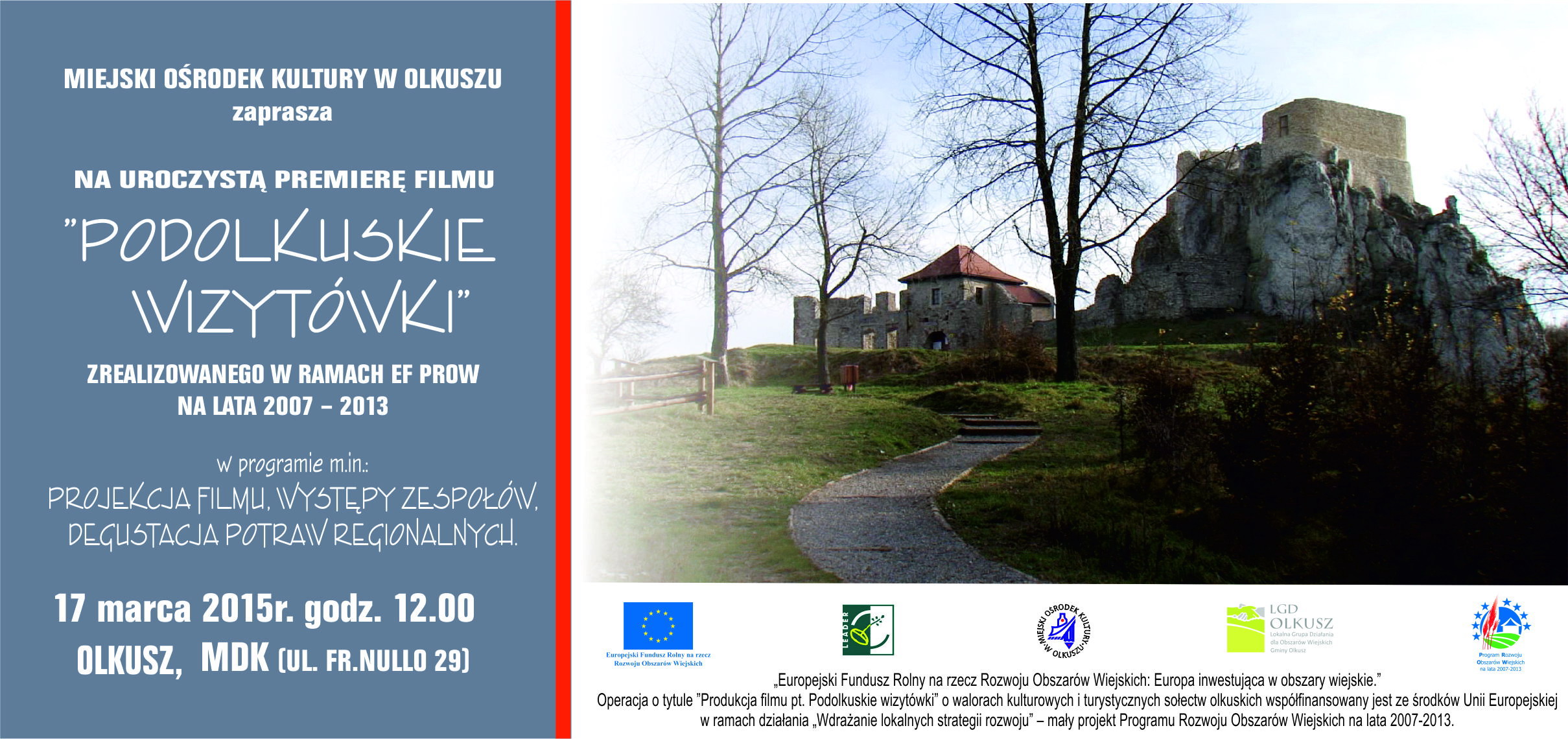 „Podolkuskie wizytówki”  – zaproszenie na film