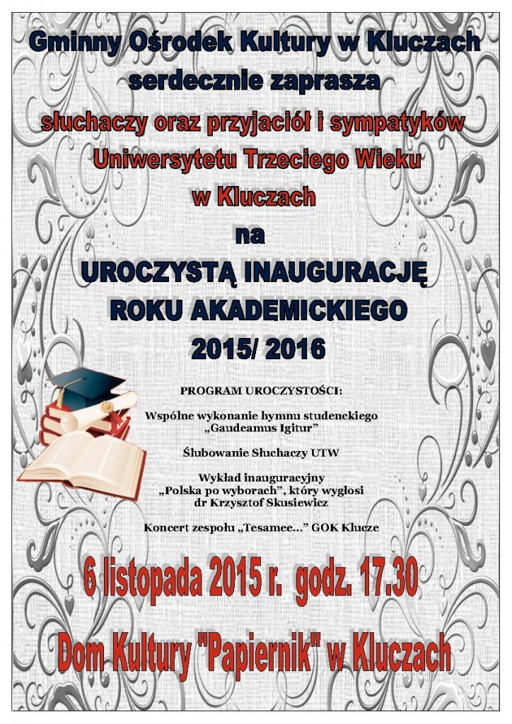 PLAKAT INAUGURACJA UTW 2015 2016-Page-1